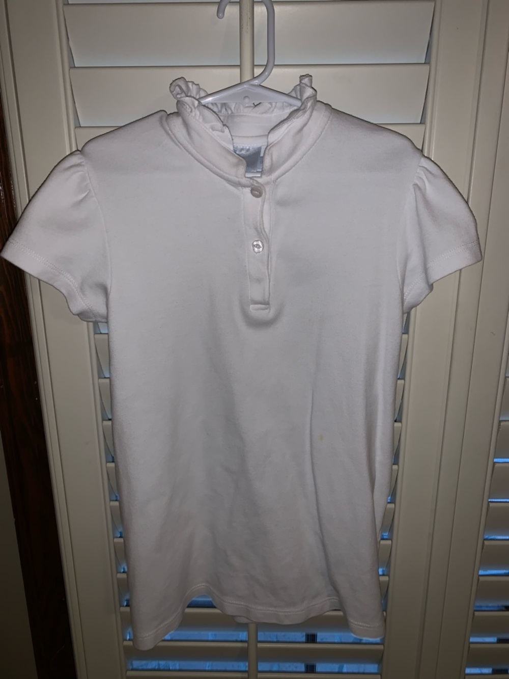 Little English White Ruffle Collar Polo for Kids